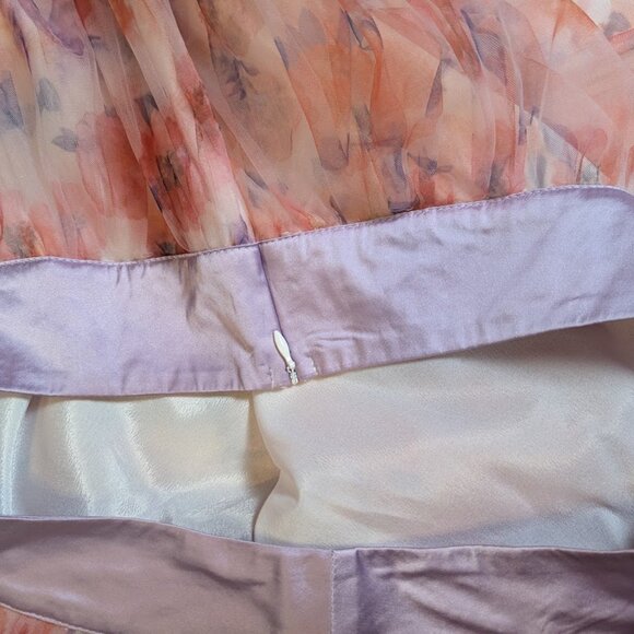 Multicolor Silk Bow Robe Dress - Picture 5 of 6